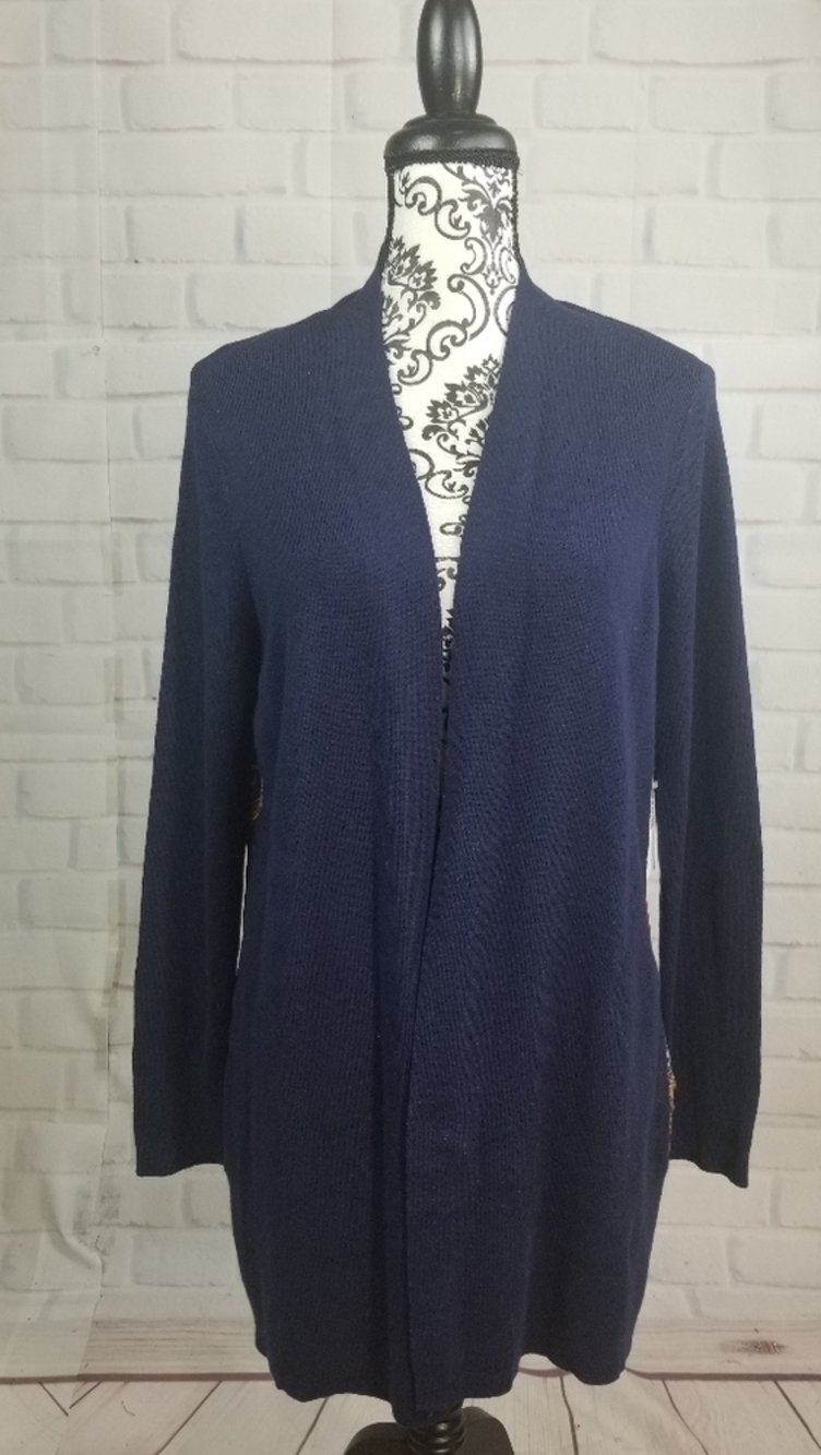 Chico's open front NWT cardigan sz1 paisley print
